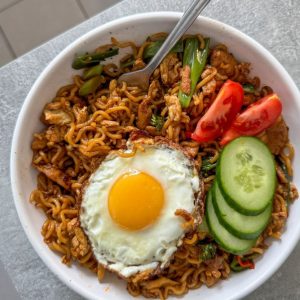 Mie Double Telor Goreng